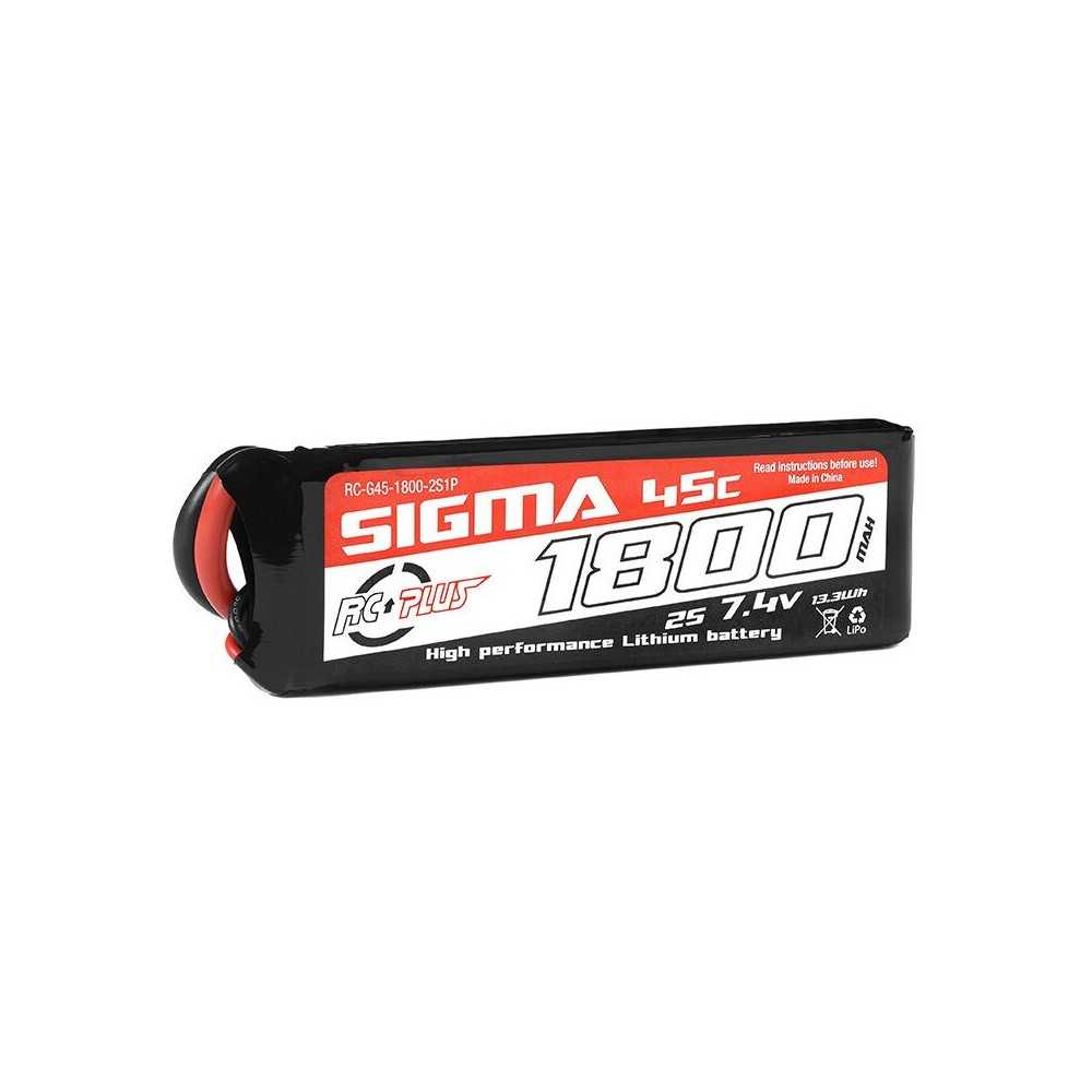 RC Plus - Li-Po Batterypack - Sigma 45C - 1800 mAh - 2S1P - 7.4V - XT-60 RC-G45-1800-2S1P