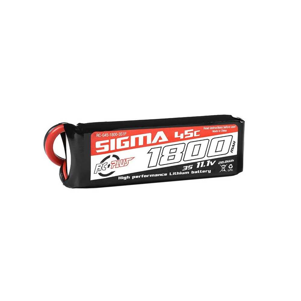 RC Plus - Li-Po Batterypack - Sigma 45C - 1800 mAh - 3S1P - 11.1V - XT-60 RC-G45-1800-3S1P RC Plus - Li-Po Batterypack - Sigma 45C - 1800 mAh - 3S1P - 11.1V - XT-60 RC-G45-1800-3S1P