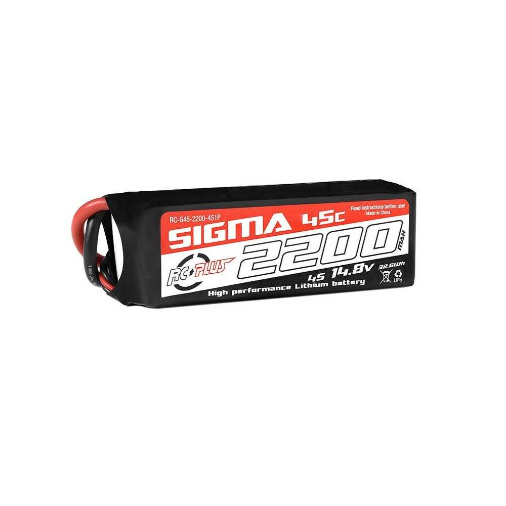 RC Plus - Li-Po Batterypack - Sigma 45C - 2200 mAh - 4S1P - 14.8V - XT-60 RC-G45-2200-4S1P RC Plus - Li-Po Batterypack - Sigma 45C - 2200 mAh - 4S1P - 14.8V - XT-60 RC-G45-2200-4S1P
