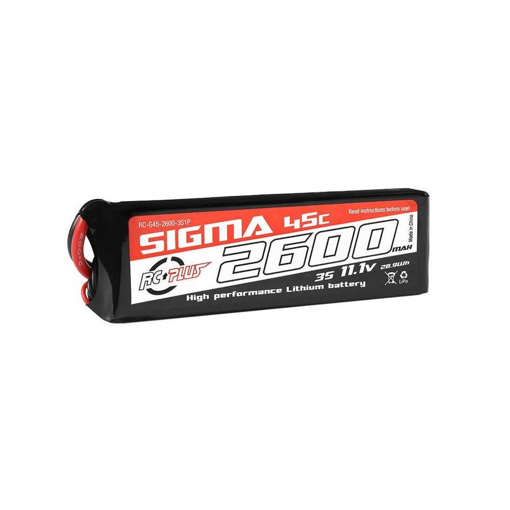 RC Plus - Li-Po Batterypack - Sigma 45C - 2600 mAh - 3S1P - 11.1V - XT-60 RC-G45-2600-3S1P RC Plus - Li-Po Batterypack - Sigma 45C - 2600 mAh - 3S1P - 11.1V - XT-60 RC-G45-2600-3S1P