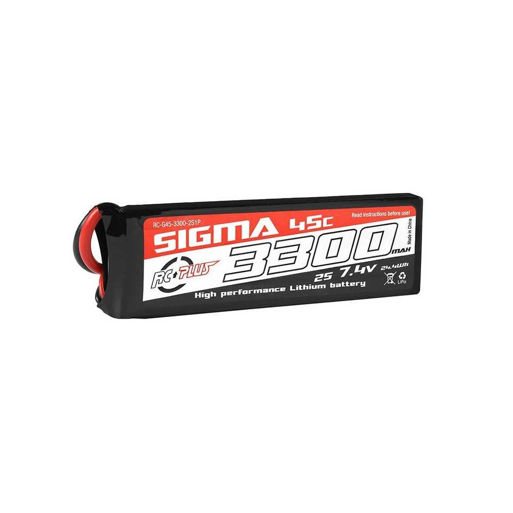 RC Plus - Li-Po Batterypack - Sigma 45C - 3300 mAh - 2S1P - 7.4V - XT-60 RC-G45-3300-2S1P RC Plus - Li-Po Batterypack - Sigma 45C - 3300 mAh - 2S1P - 7.4V - XT-60 RC-G45-3300-2S1P