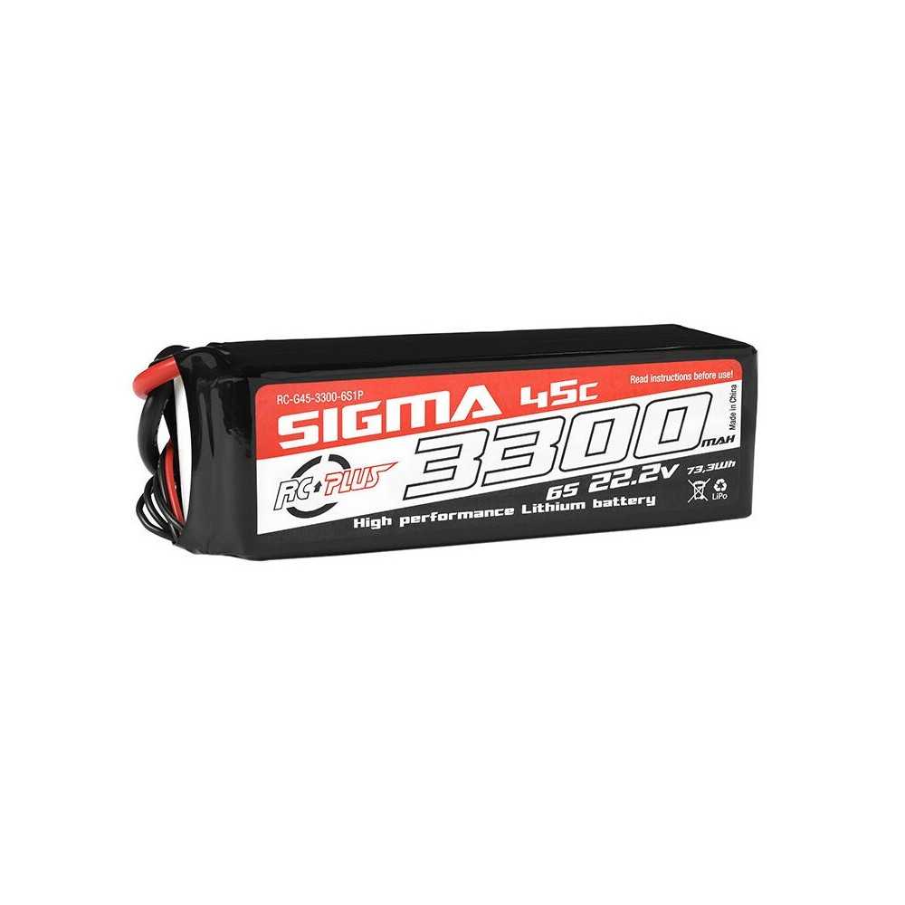 RC Plus - Li-Po Batterypack - Sigma 45C - 3300 mAh - 6S1P - 22.2V - XT-60 RC-G45-3300-6S1P