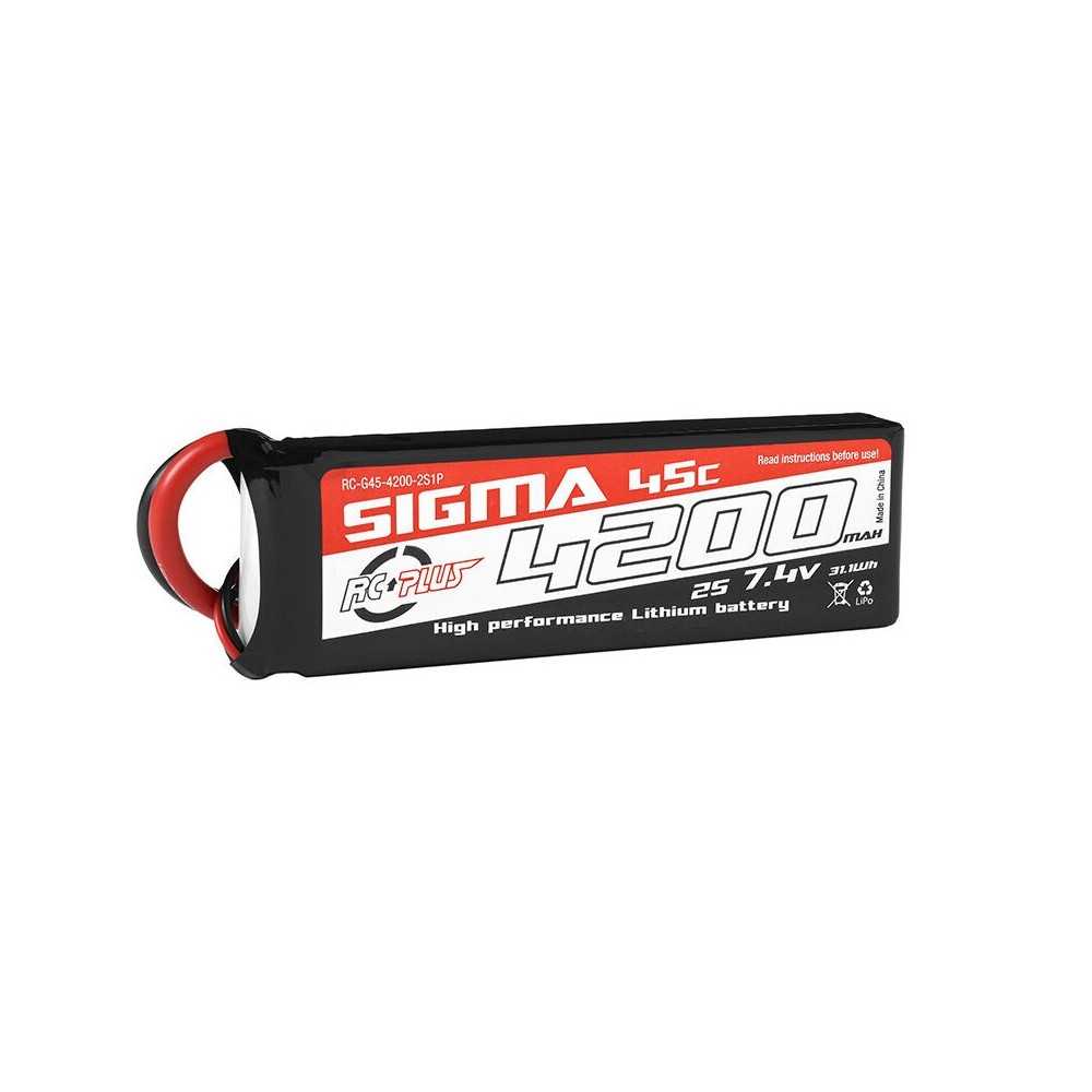 RC Plus - Li-Po Batterypack - Sigma 45C - 4200 mAh - 2S1P - 7.4V - XT-60 RC-G45-4200-2S1P RC Plus - Li-Po Batterypack - Sigma 45C - 4200 mAh - 2S1P - 7.4V - XT-60 RC-G45-4200-2S1P