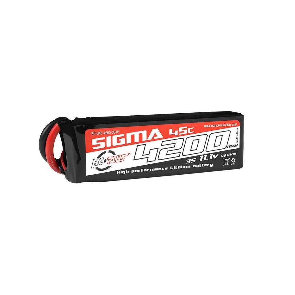 RC Plus - Li-Po Batterypack - Sigma 45C - 4200 mAh - 3S1P - 11.1V - XT-60 RC-G45-4200-3S1P RC Plus - Li-Po Batterypack - Sigma 45C - 4200 mAh - 3S1P - 11.1V - XT-60 RC-G45-4200-3S1P