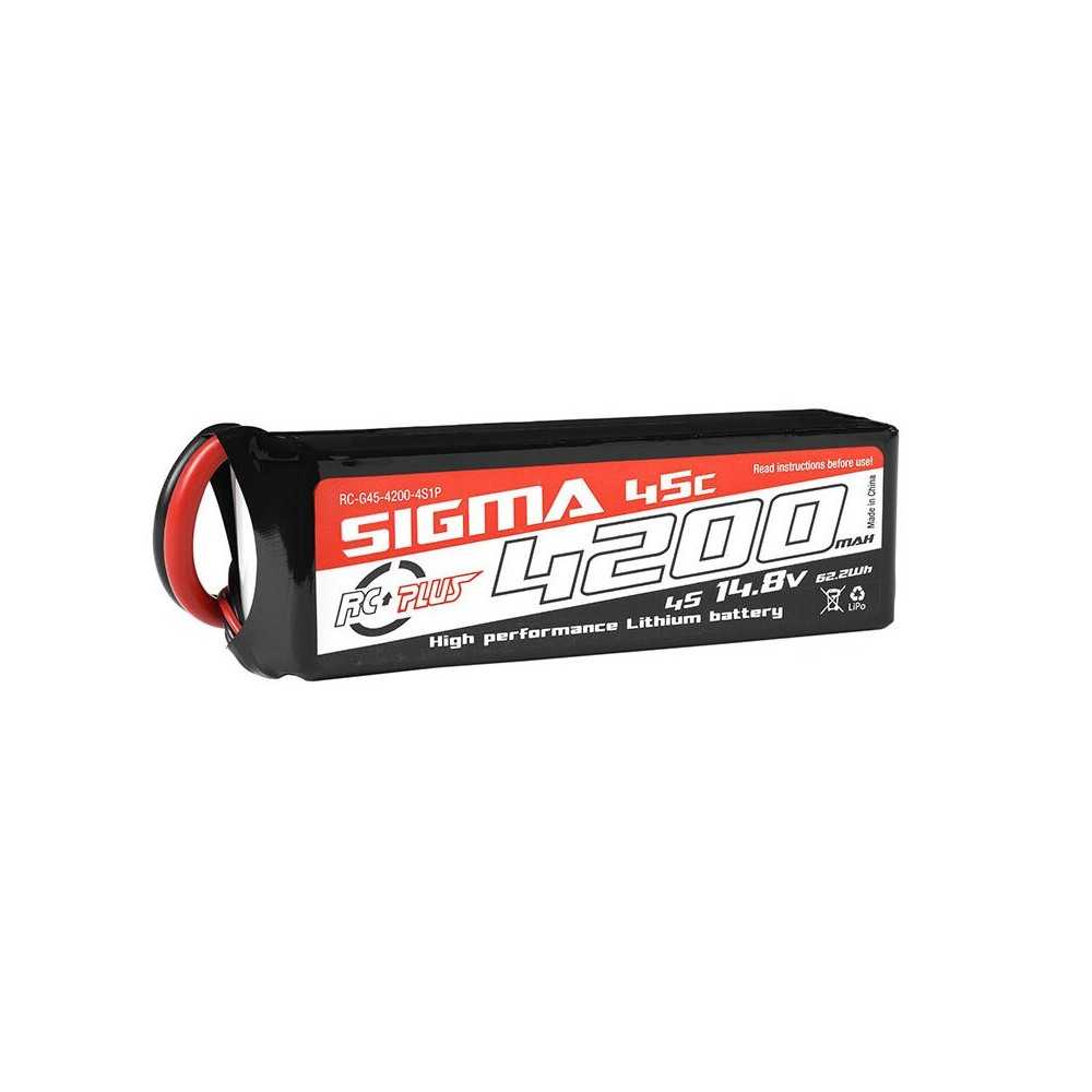 RC Plus - Li-Po Batterypack - Sigma 45C - 4200 mAh - 4S1P - 14.8V - XT-60 RC-G45-4200-4S1P RC Plus - Li-Po Batterypack - Sigma 45C - 4200 mAh - 4S1P - 14.8V - XT-60 RC-G45-4200-4S1P