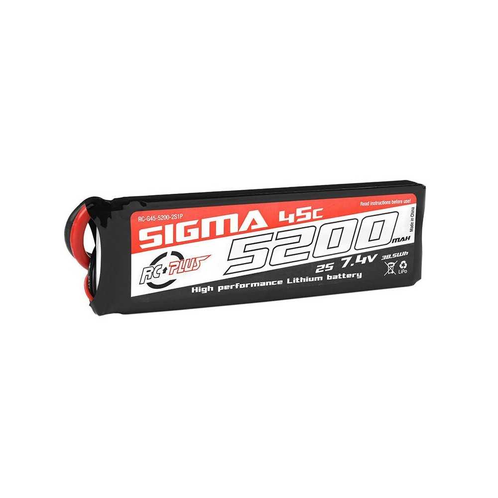 RC Plus - Li-Po Batterypack - Sigma 45C - 5200 mAh - 2S1P - 7.4V - XT-60 RC-G45-5200-2S1P RC Plus - Li-Po Batterypack - Sigma 45C - 5200 mAh - 2S1P - 7.4V - XT-60 RC-G45-5200-2S1P