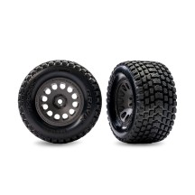 Ruedas Delanteras Traxxas Mini XRT Gris con Neumáticos Gravix TRX10772-GRAY