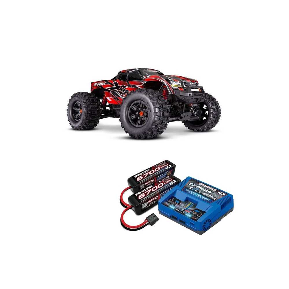 Pack Traxxas X-Maxx Belted 4WD Brushless RTR 8S Monster Truck - Red TRX77096-4RED con baterias y cargador TRX2997G Pack Traxxas X-Maxx Belted 4WD Brushless RTR 8S Monster Truck - Red TRX77096-4RED con baterias y cargador TRX2997G