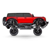 Coche RC Traxxas TRX-4 Ford Bronco 2021 1/10 4WD RTR con carrocería sin clips en color rojo TRX92076-4RED
