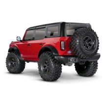 Coche RC Traxxas TRX-4 Ford Bronco 2021 1/10 4WD RTR con carrocería sin clips en color rojo TRX92076-4RED