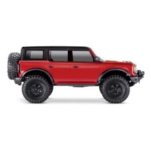 Coche RC Traxxas TRX-4 Ford Bronco 2021 1/10 4WD RTR con carrocería sin clips en color rojo TRX92076-4RED