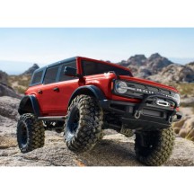 Coche RC Traxxas TRX-4 Ford Bronco 2021 1/10 4WD RTR con carrocería sin clips en color rojo TRX92076-4RED