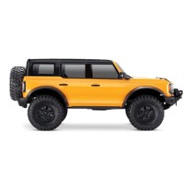 Coche RC Traxxas TRX-4 Ford Bronco 2021 1/10 4WD RTR con carrocería sin clips en color naranja TRX92076-4ORNG