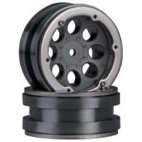 Axial Racing 1-10 8-Hole 1.9 Beadlock Wheels 12mm Hex Black 2 AXIC8087