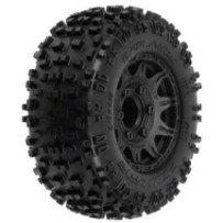 Pro-Line Racing 1-10 Badlands F-R 2.8 MT Tires Mounted 12mm-14mm Black Raid 2 PRO117310