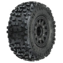 Pro-Line Racing 1-10 Badlands Front-Rear 2.2-3.0 SC Mounted 12mm Black Raid 2 PRO118210