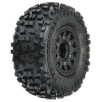 Pro-Line Racing 1-10 Badlands Front-Rear 2.2-3.0 SC Mounted 12mm Black Raid 2 PRO118210