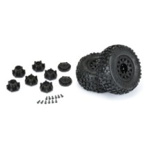 Pro-Line Racing 1-10 Badlands Front-Rear 2.2-3.0 SC Mounted 12mm Black Raid 2 PRO118210