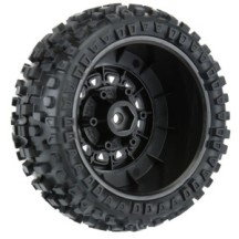 Pro-Line Racing 1-10 Badlands Front-Rear 2.2-3.0 SC Mounted 12mm Black Raid 2 PRO118210