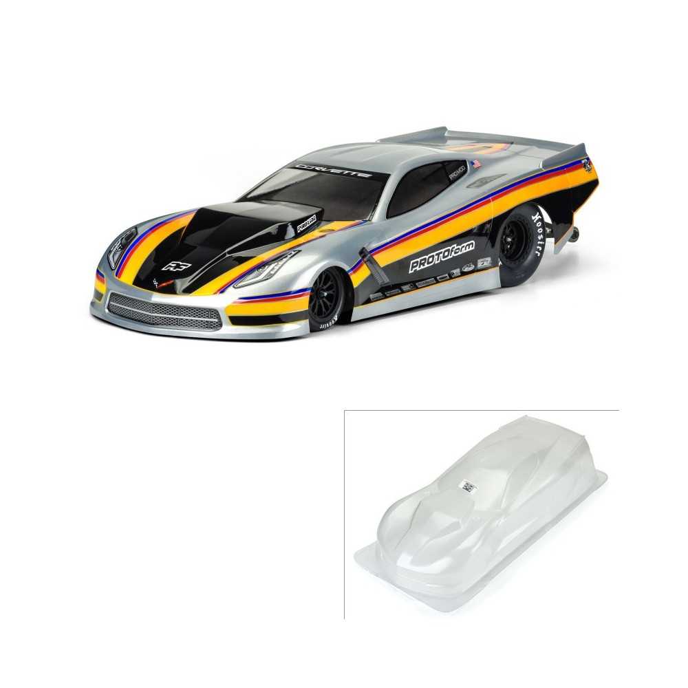 PROTOform 1-10 Chevrolet Corvette C7 Pro-Mod Clear Body: Drag Car PRM157140