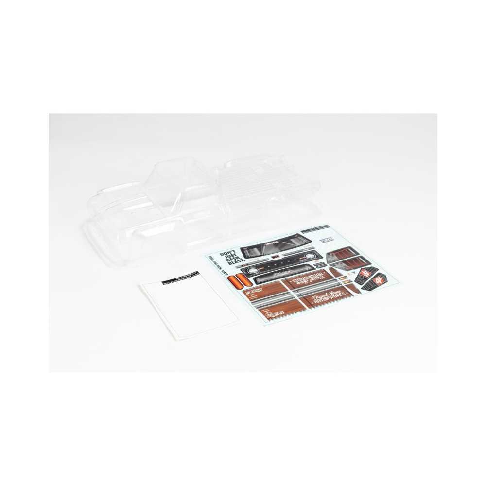 Arrma 1-10 Clear Body with Decals and Window Masks: OUTCAST 4X4 BLX ARA402322