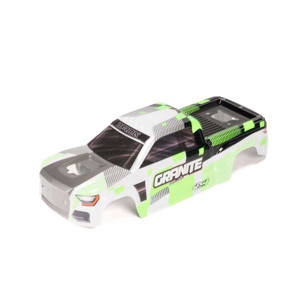 Arrma 1-10 Clipless Painted Decaled Body Green: GRANITE 4X4 ARA-2245