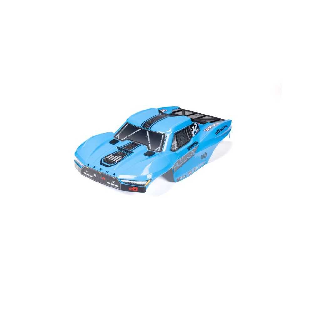 Arrma 1-10 Clipless Painted Trimmed Body Set with Decals Blue: FURY 2WD ARA-1583