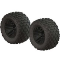 Arrma 1-10 dBoots Fortress MT 2.2-3.0 Pre-Mounted Tires 14mm Hex Black 2 ARAC9632