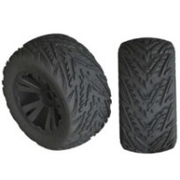 Arrma 1-10 dBoots Minokawa LP Front-Rear 3.8 Pre-Mounted Tires 17mm Hex Black 2: 4S ARAC9467