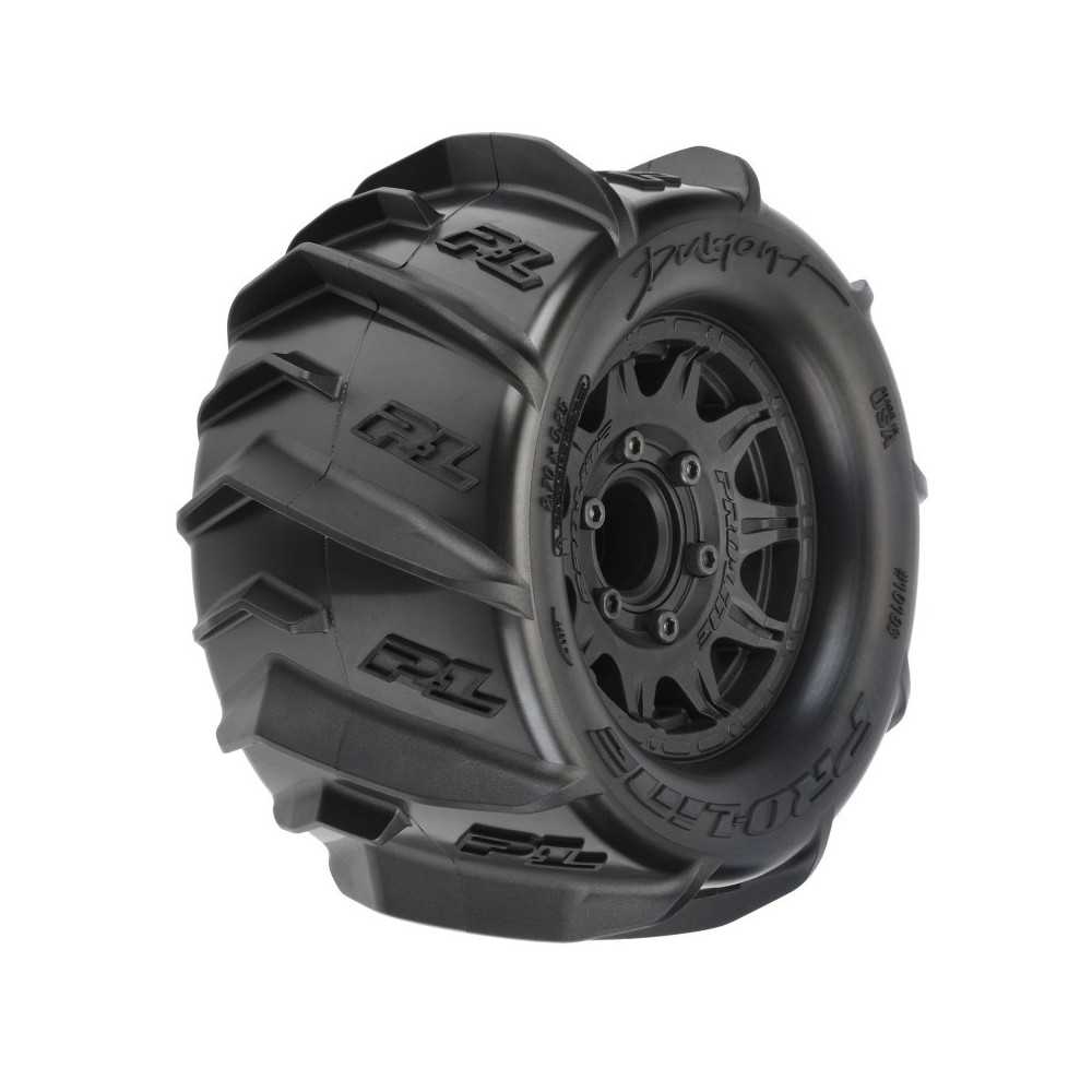 Pro-Line Racing 1-10 Dumont F-R 2.8 MT Tires Mounted 12mm-14mm Black Raid 2 PRO1019310 Pro-Line Racing 1-10 Dumont F-R 2.8 MT Tires Mounted 12mm-14mm Black Raid 2 PRO1019310