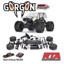 Arrma 1-10 GORGON 2WD RTA Kit Brushed Monster Truck Battery & Charger Included Clear ARA3230SKT2