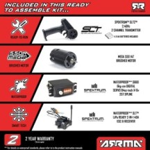 Arrma 1-10 GORGON 2WD RTA Kit Brushed Monster Truck Battery & Charger Included Clear ARA3230SKT2