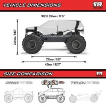 Arrma 1-10 GORGON 2WD RTA Kit Brushed Monster Truck Battery & Charger Included Clear ARA3230SKT2