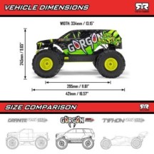 Arrma 1-10 GORGON 2WD RTR Brushed Monster Truck Battery & Charger Included Blue ARA3230ST5