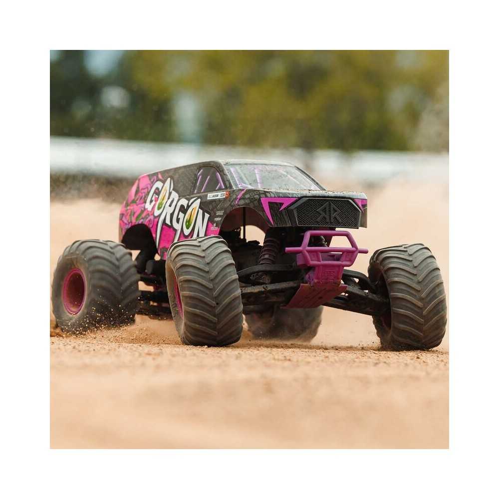 Arrma 1-10 GORGON 2WD RTR Brushed Monster Truck Battery & Charger Included Purple ARA3230ST4