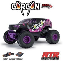 Arrma 1-10 GORGON 2WD RTR Brushed Monster Truck Battery & Charger Included Purple ARA3230ST4