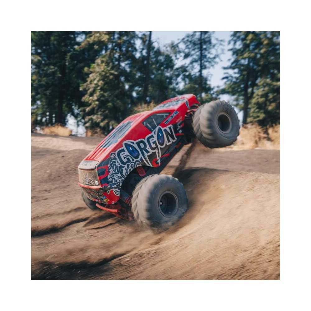 Arrma 1-10 GORGON 2WD RTR Brushed Monster Truck Battery & Charger Included Red ARA3230ST2 Arrma 1-10 GORGON 2WD RTR Brushed Monster Truck Battery & Charger Included Red ARA3230ST2