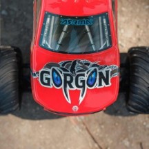Arrma 1-10 GORGON 2WD RTR Brushed Monster Truck Battery & Charger Included Red ARA3230ST2