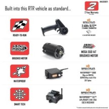 Arrma 1-10 GORGON 2WD RTR Brushed Monster Truck Battery & Charger Included Yellow ARA3230ST1