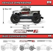 Arrma 1-10 GRANITE 223S DSC 4X4 RTR Brushless Monster Truck Red ARA4302V4T2