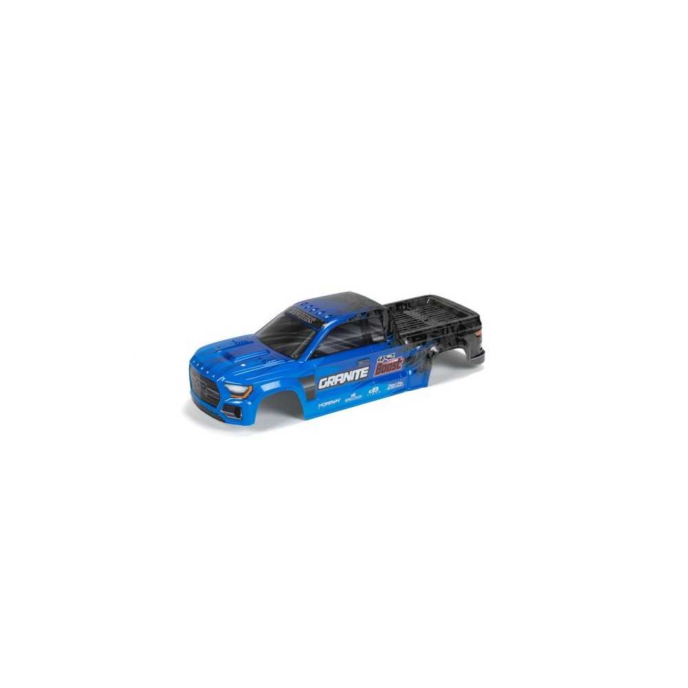 Arrma 1-10 GRANITE 4X2 Painted Decaled Trimmed Body Blue-Black ARA402344