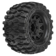 Pro-Line Racing 1-10 Hyrax F-R 2.8 MT Tires Mounted 12mm-14mm Black Raid 2 PRO1019010