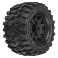 Pro-Line Racing 1-10 Hyrax F-R 2.8 MT Tires Mounted 12mm-14mm Black Raid 2 PRO1019010