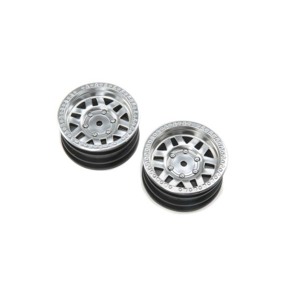 Axial Racing 1-10 KMC Machete 1.9 Wheels 12mm Hex Satin Silver 2 AXI43001