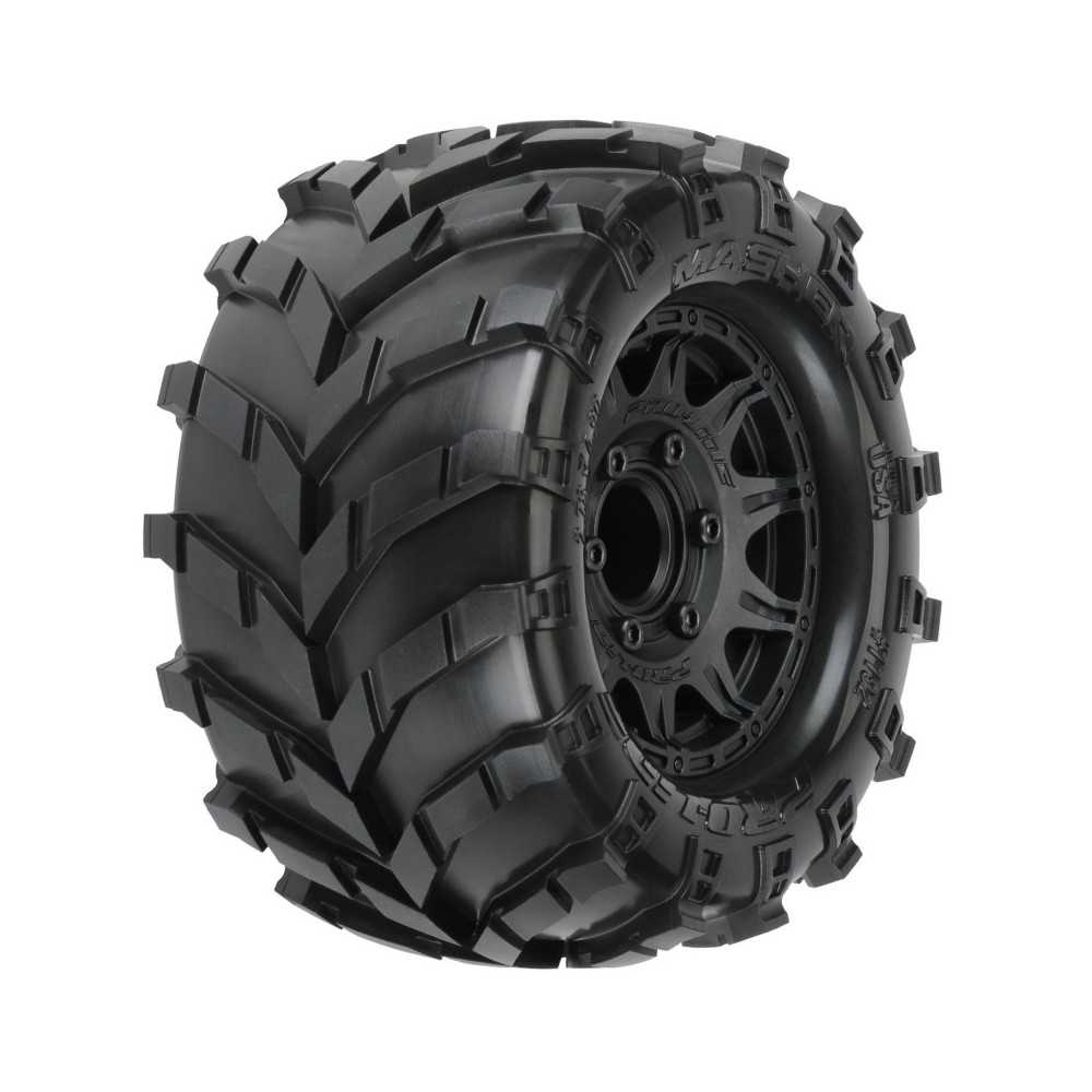 Pro-Line Racing 1-10 Masher F-R 2.8 MT Tires Mounted 12mm-14mm Black Raid 2 PRO119210 Pro-Line Racing 1-10 Masher F-R 2.8 MT Tires Mounted 12mm-14mm Black Raid 2 PRO119210