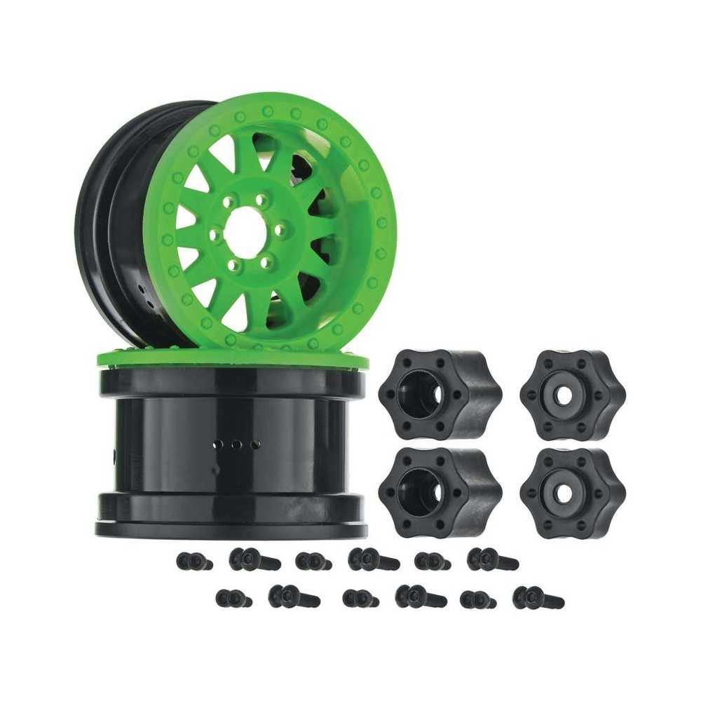 Axial Racing 1-10 Method IFD 2.2 Beadlock Wheels 12mm Hex Green 2 AXIC8077