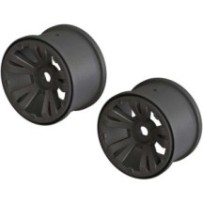 Arrma 1-10 Monster Truck Front-Rear 3.8 Wheels 17mm Hex Black 2 ARAC9465