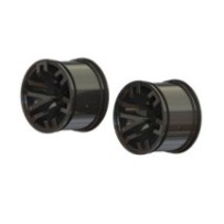 Arrma 1-10 MT Front-Rear 2.8 Wheels 14mm Hex Black Chrome 2 ARA510099