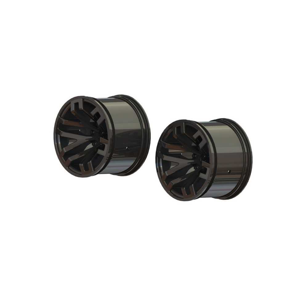 Arrma 1-10 MT Front-Rear 2.8 Wheels 14mm Hex Black Chrome 2 ARA510099 Arrma 1-10 MT Front-Rear 2.8 Wheels 14mm Hex Black Chrome 2 ARA510099