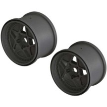 Arrma 1-10 MT Front-Rear 3.8 Wheels 17mm Hex Black 2 ARAC9466